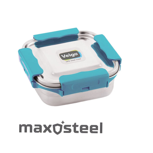 Veigo Medium MaxoSteel Stainless Steel Lunch Box (All Ages)