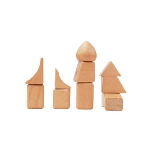 Flo - Waldorf Blocks | Irregular Wooden Blocks for Sensory Play (6 Months+)