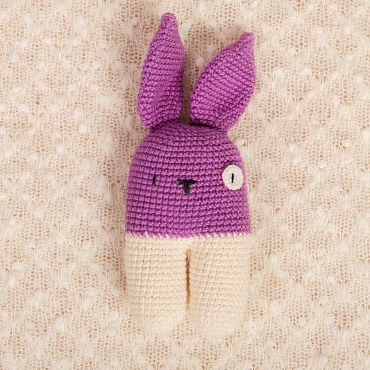 Popped Purple Crochet Rattle - Bubblegum (0-6 Months)