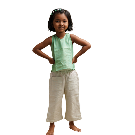 Breeze Belle Cotton Pants' - Girls' Cotton Pants with a Flare (1-6 Years)